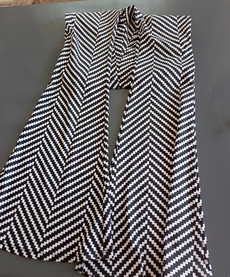 Zebra Desenli zikzaklı Kadın ispanyol Pantolon - Görsel 2