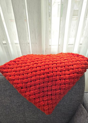 Turuncu Örgü Bebek Battaniyesi - Görsel 3