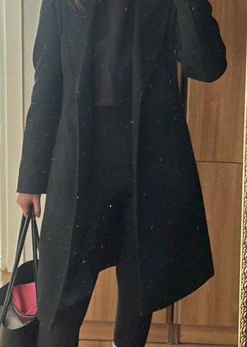 Zara ZARA Siyah Uzun Kaban