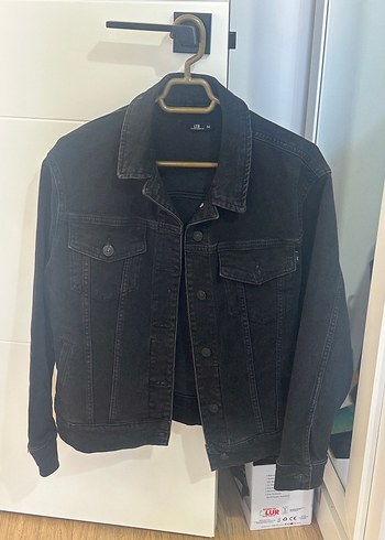 Siyah Kadın Denim Ceket Düğmeli Regular Fit