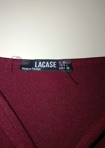 Bordo Uzun Drapeli V Yaka Abiye Elbise - Görsel 4