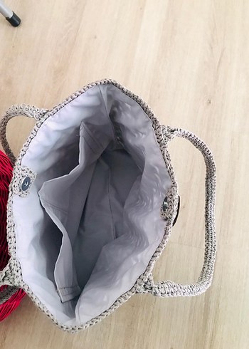 Guess Gri Örgü Dantel Detaylı Bohem Kadın Çanta