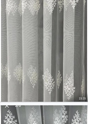 Nakışlı Beyaz Perde metre fiyati 250 TL - Görsel 5