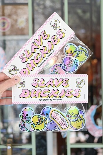 Slave Duckies Hologram Sticker Pack