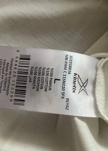 Kinetix Beyaz Erkek Oversize Tişört
