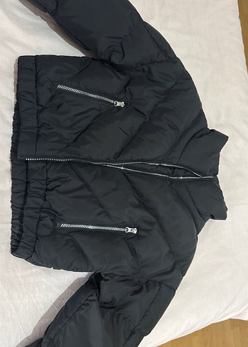 siyah crop mont - Görsel 2