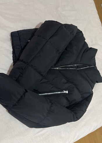 siyah crop mont - Görsel 3