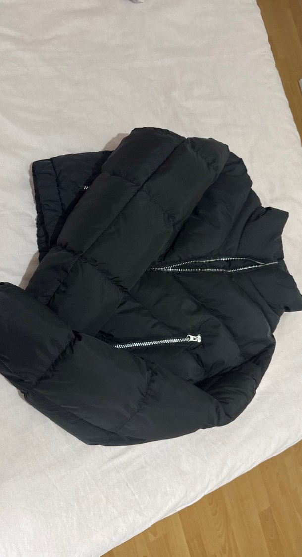 siyah crop mont - Görsel 3