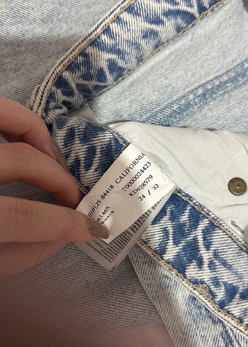 Yırtık bol mavi jean - Görsel 6