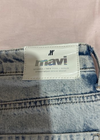 Yırtık bol mavi jean - Görsel 4