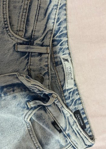 Yırtık bol mavi jean - Görsel 3