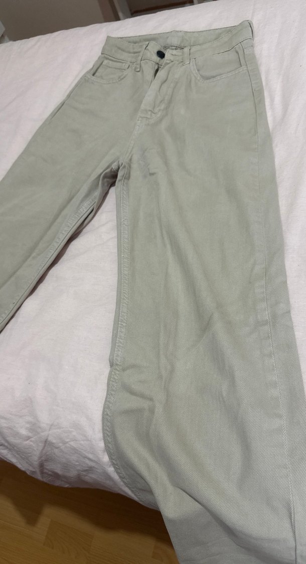 Bej wide leg jean - Görsel 2