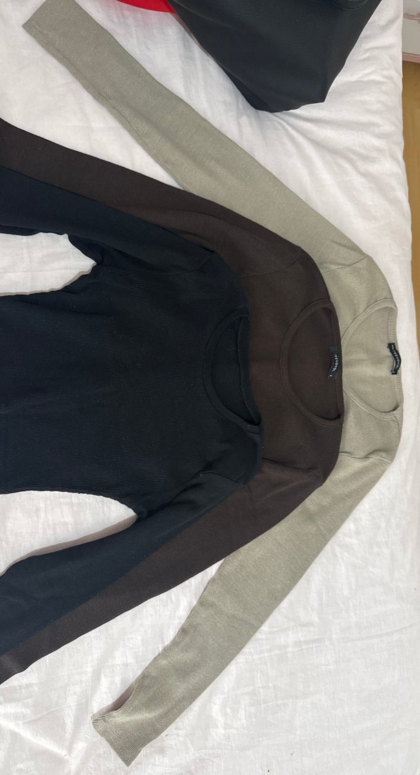 uzun kollu basic crop set - Görsel 2