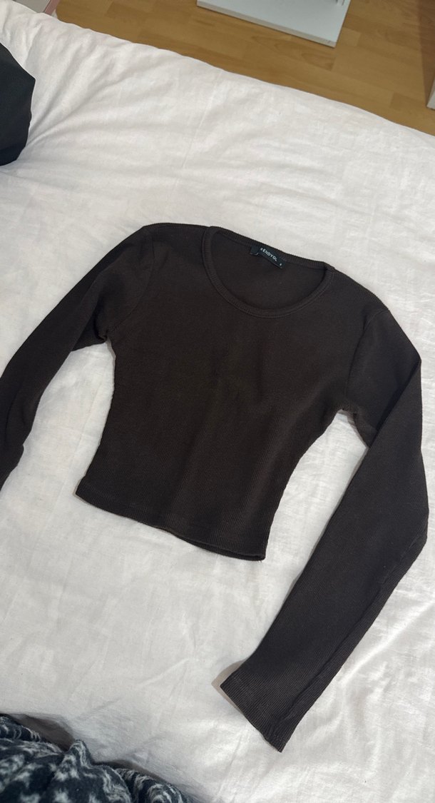 uzun kollu basic crop set - Görsel 4