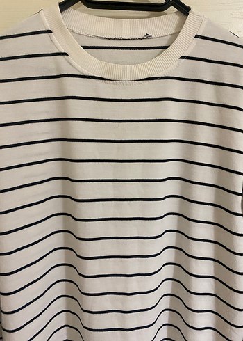 Uzun Kollu Çizgili Midi Kadın Tunik - Görsel 2