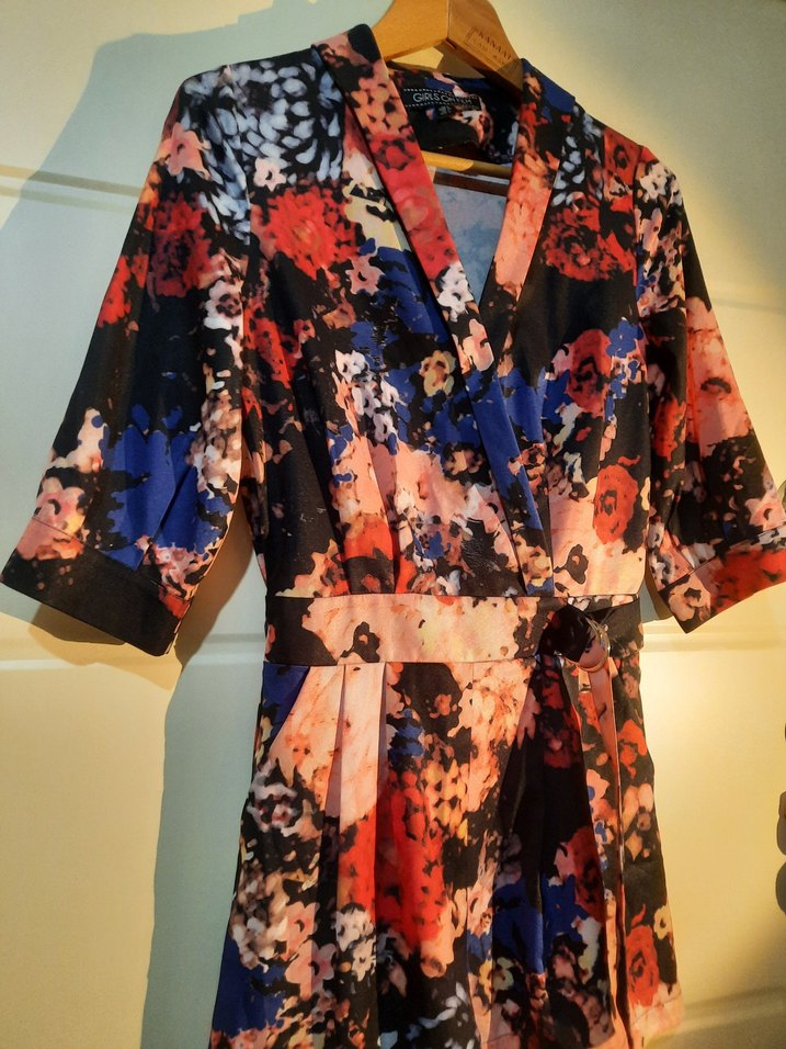 Kadın Çok Renkli Kısa Tulum - Görsel 2