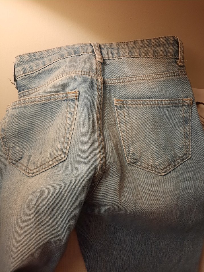 Gri Kadın Kot Pantolon Rahat Kesim Boyfriend - Görsel 5