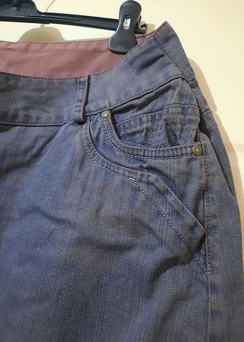 Kadın Midi Boy Bol Kesim Uzun Kot Etek - Görsel 4