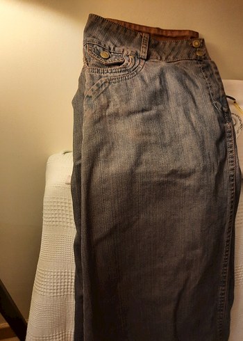 Kadın Midi Boy Bol Kesim Uzun Kot Etek - Görsel 6