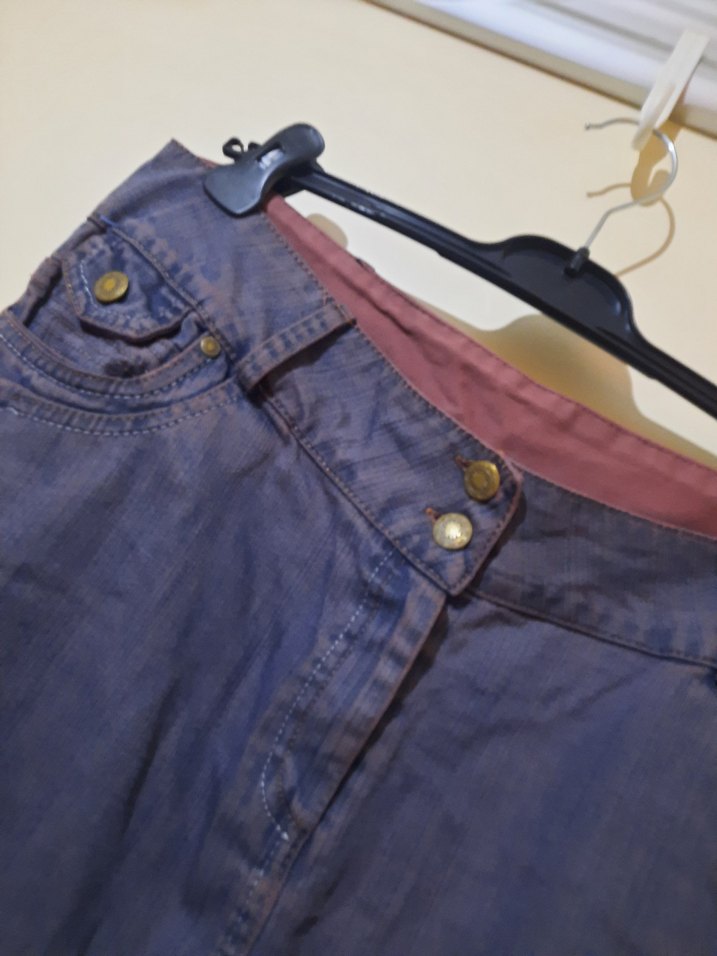 Kadın Midi Boy Bol Kesim Uzun Kot Etek - Görsel 2