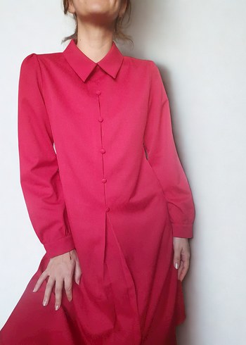 Bordo Uzun Kollu Düğmeli Kadın Tunik - Görsel 4