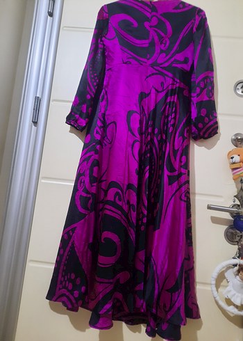 Renkli  Desenli Bohem Uzun Elbise - Görsel 5