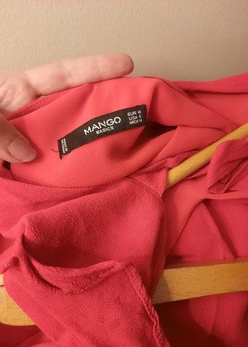 Kırmızı V Yakalı Midi Elbise - Görsel 5