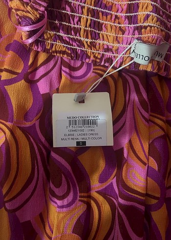 Bohem Tarz Çok Renkli Boyundan Askılı Elbise - Görsel 3