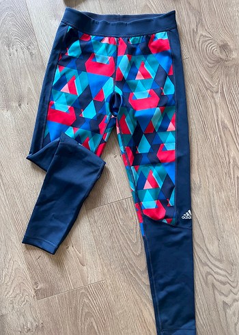 Orijinal Adidas Renkli Desenli Kadın Spor Taytı - Görsel 2