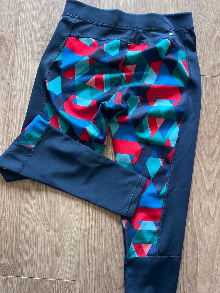 Orijinal Adidas Renkli Desenli Kadın Spor Taytı - Görsel 5