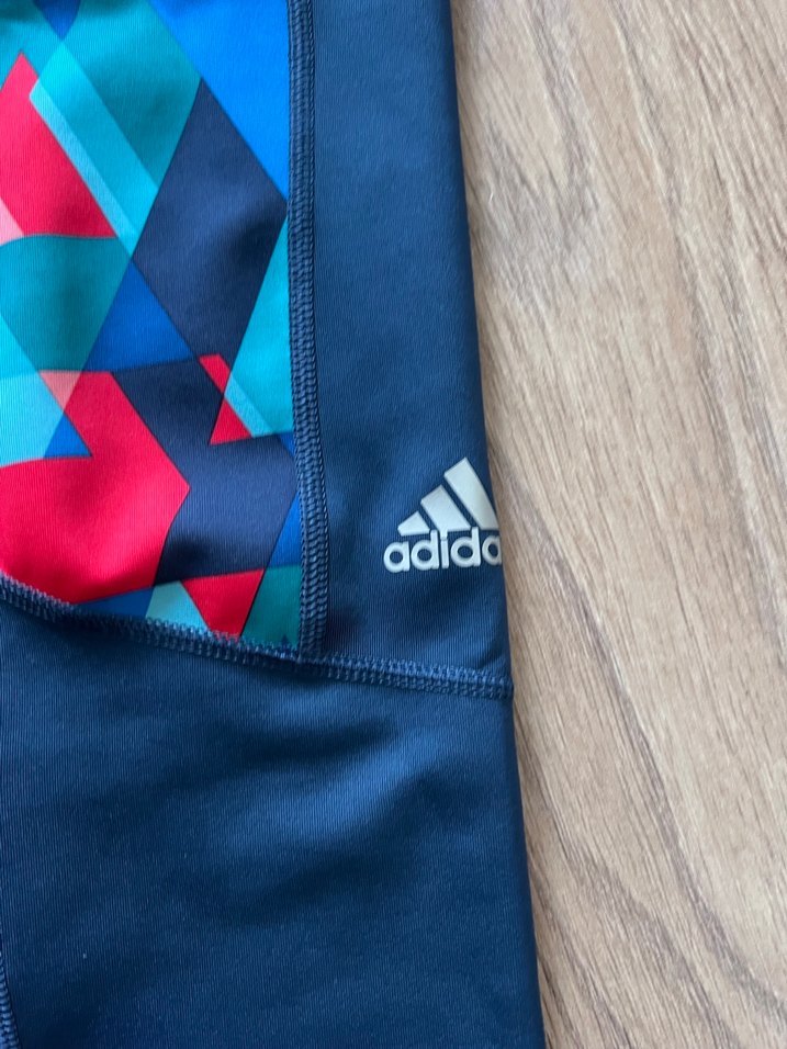 Orijinal Adidas Renkli Desenli Kadın Spor Taytı - Görsel 3