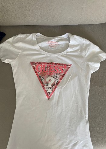 Beyaz Kadın Guess Kısa Kollu Tişört - Görsel 2