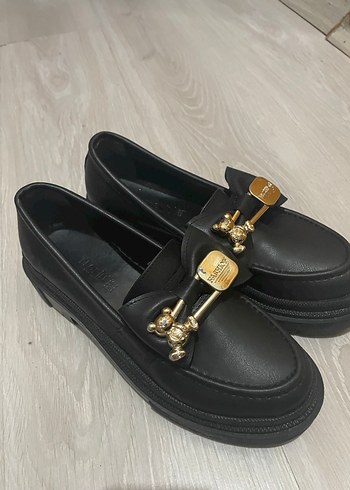 Kadın Siyah Loafer Platform Topuklu Ayakkabı - Görsel 3