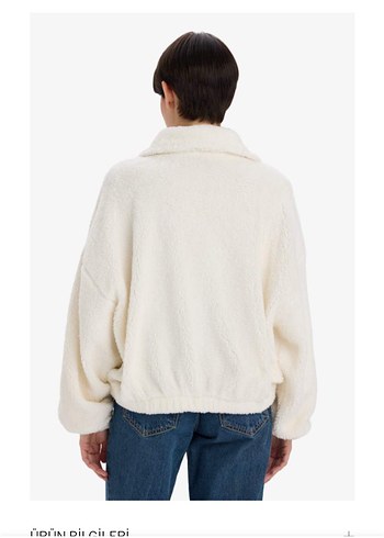 Beyaz Peluş Kadın Ceket - Görsel 4