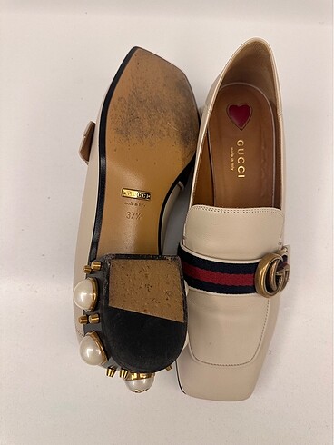 37,5 Beden ten rengi Renk Gucci loafer