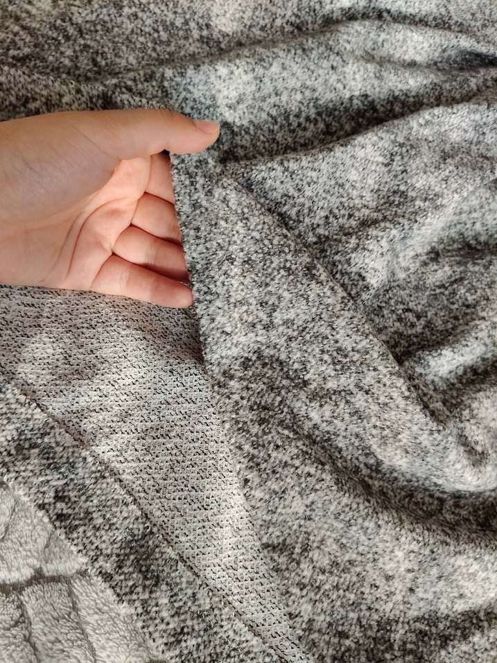 Gri Örgü Mini Etek - Görsel 3