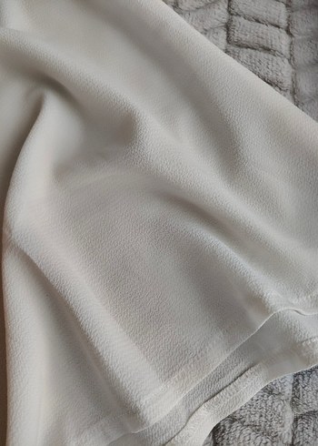deri Cep Detaylı Beyaz Uzun Kollu Bluz - Görsel 5
