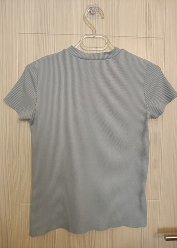 V Yaka bebe mavisi Kadın Tişört - Görsel 4