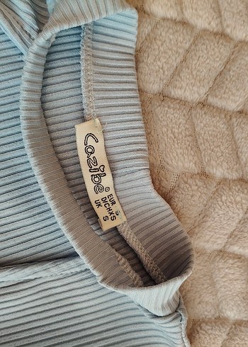 V Yaka bebe mavisi Kadın Tişört - Görsel 8