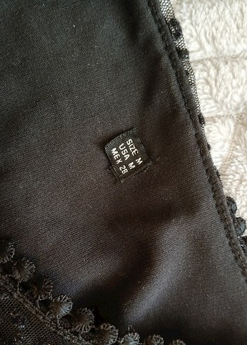 Dantel Detaylı Siyah Leopar Desenli Midi Elbise - Görsel 6