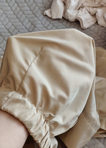 Bej renkte Rahat Kesim Kadın Pantolon - Görsel 8