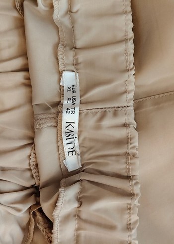 Bej renkte Rahat Kesim Kadın Pantolon - Görsel 9