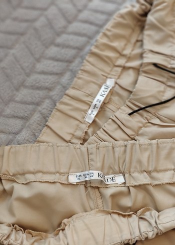 Bej renkte Rahat Kesim Kadın Pantolon - Görsel 10