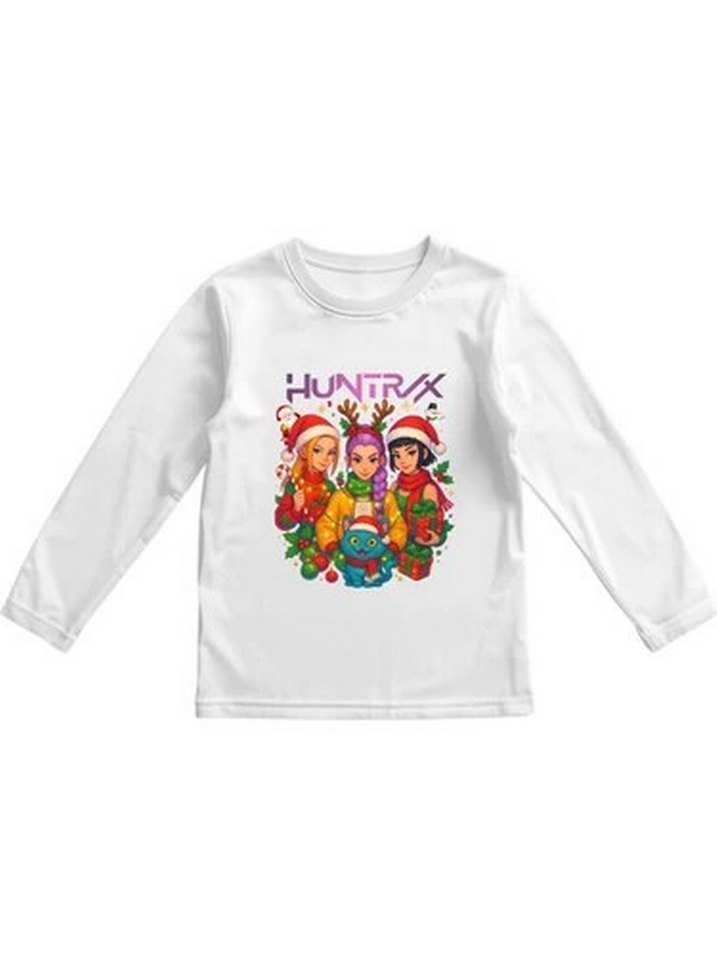 Kız Çocuk Uzun Kollu Baskılı Rumi Huntrix Tişört - Görsel 3