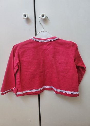 Düğmeli Pembe Kız Bolero - Görsel 4