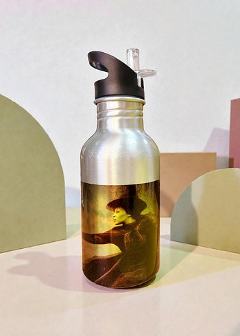 Parlak Gümüş Çocuk Matara - Ela Yazılı - Görsel 3