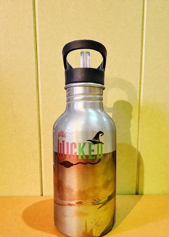 Parlak Gümüş Çocuk Matara - Ela Yazılı - Görsel 2