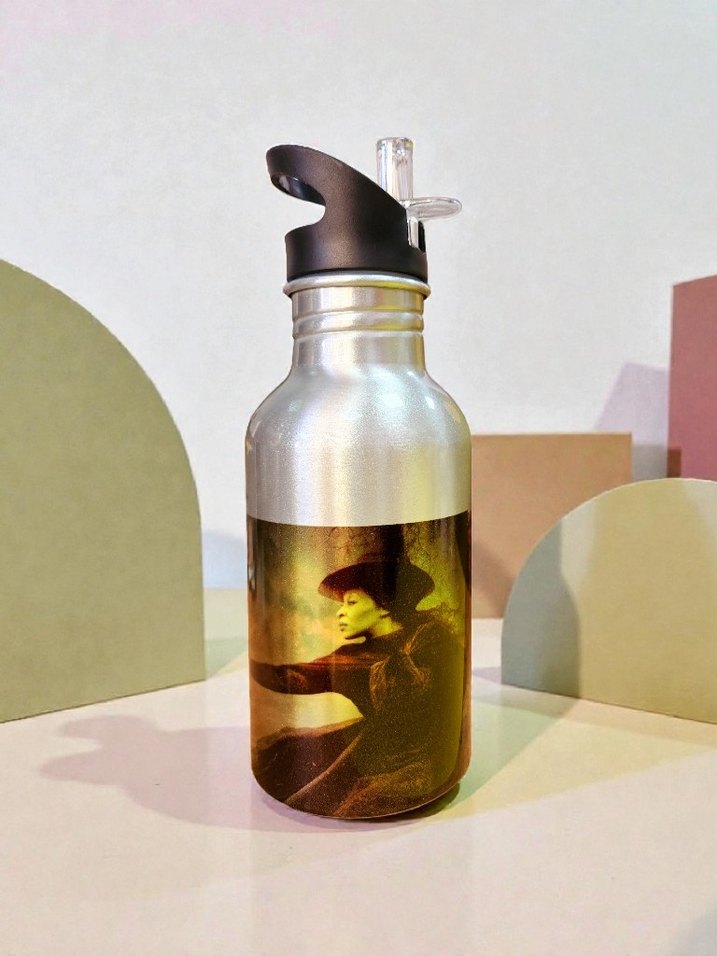 Parlak Gümüş Çocuk Matara - Ela Yazılı - Görsel 3