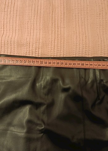 Siyah Deri Kemerli Midi Mini Etek - Görsel 6