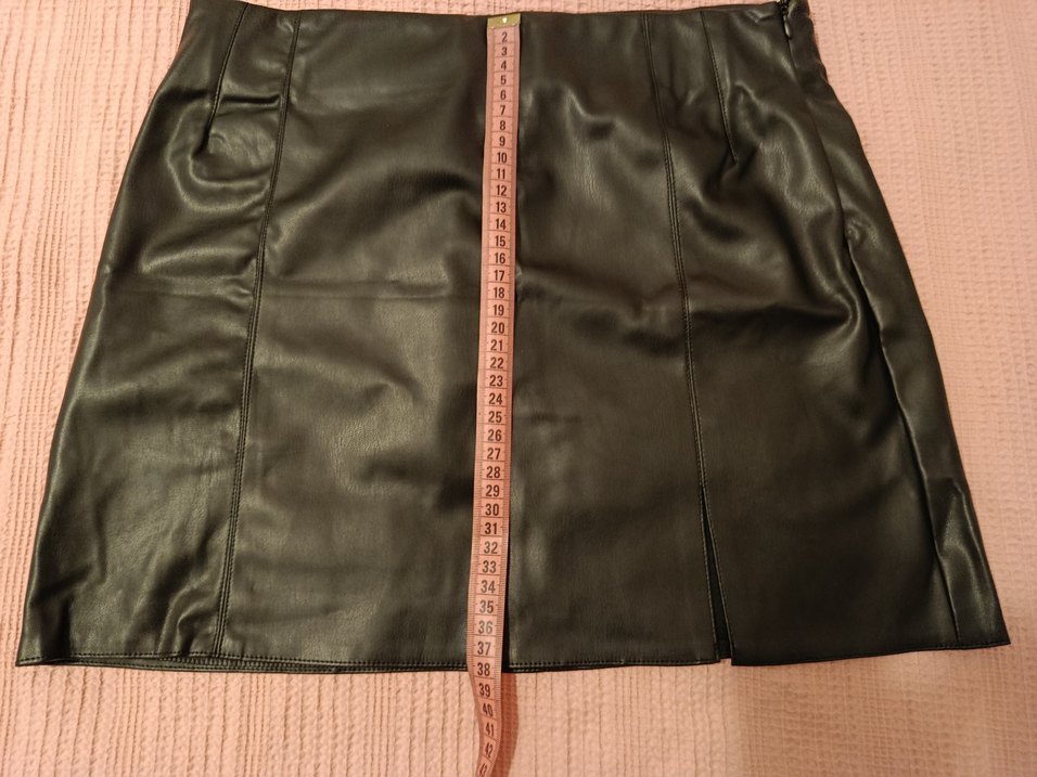 Siyah Deri Kemerli Midi Mini Etek - Görsel 5